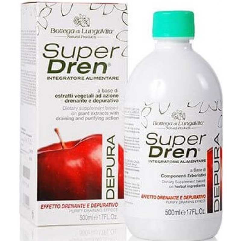 SuperDren Depura Apple - ainevahetust kiirendav, liigset vett ja jääkaineid väljutav toidulisand, 500 ml foto