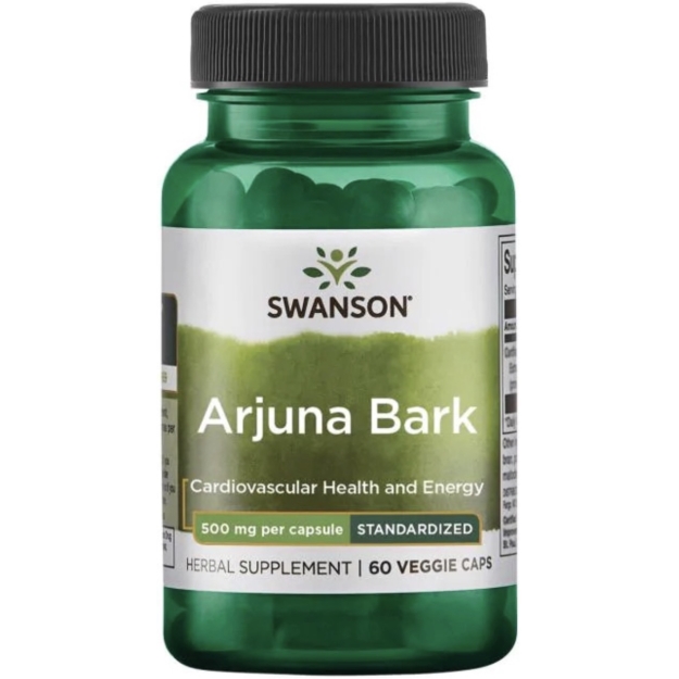 Swanson Arjuna Extract 500 mg 60 daržovių kapsulės paveikslėlį Swanson Arjuna Extract 500 mg 60 daržovių kapsulės nuotrauka