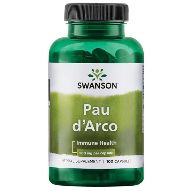 Swanson Pau d'Arco 500 mg 100 kapsulių paveikslėlį Swanson Pau d'Arco 500 mg 100 kapsulių nuotrauka