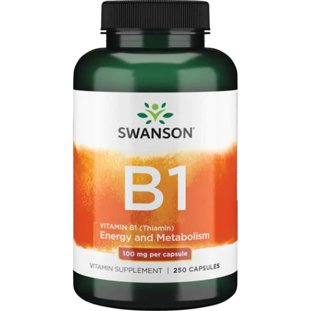 Swanson Vitamin B-1 100 mg 250 capsules picture Swanson Vitamin B-1 100 mg 250 capsules photo