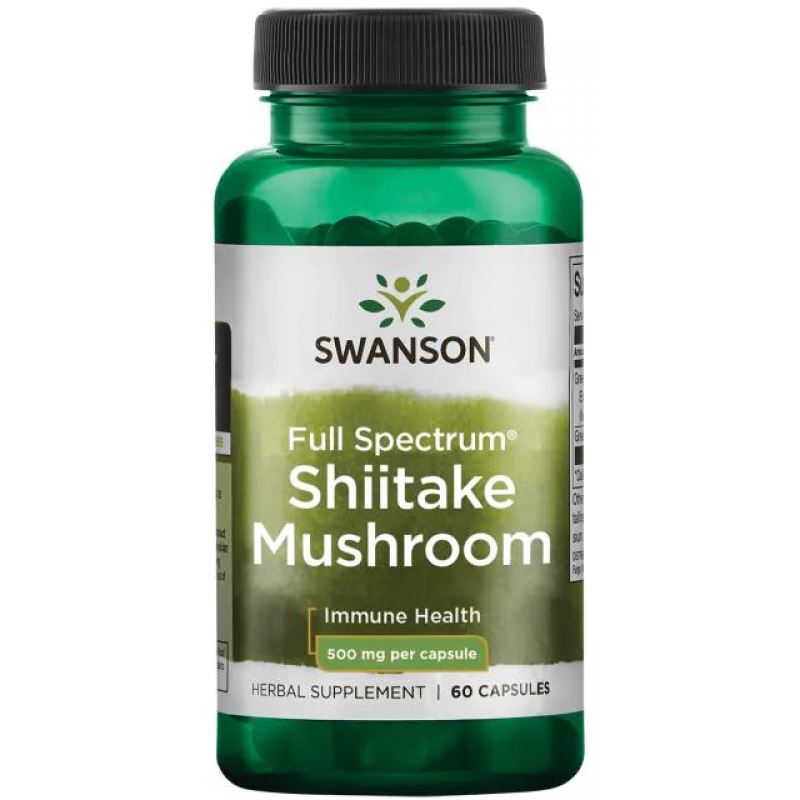 Swanson Shiitake seen 500 mg 60 kapslit