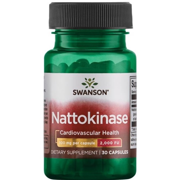 Swanson Nattokinase 100 mg 2000 FU 30 kapslit pilt Swanson Nattokinase 100 mg 2000 FU 30 kapslit foto