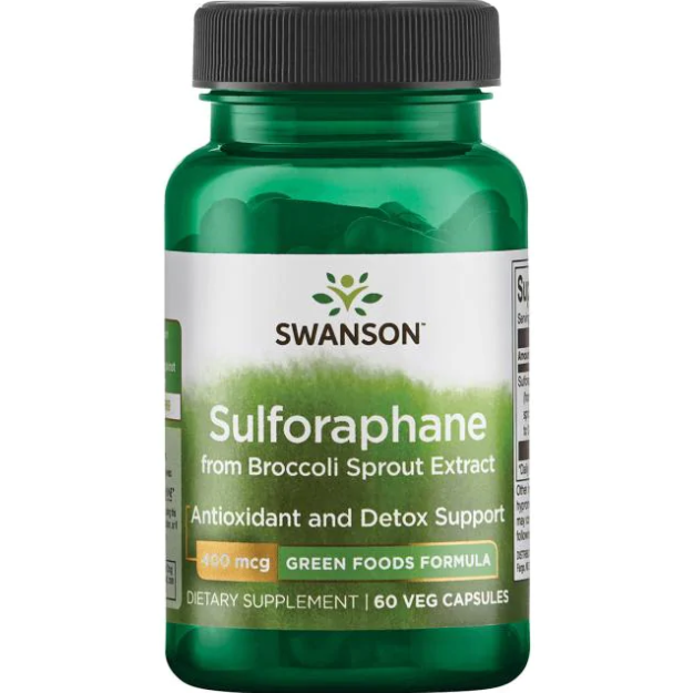 Swanson Sulforafāns - zaļās pārtikas formula - 60 kapsulas bilde Swanson Sulforafāns - zaļās pārtikas formula - 60 kapsulas fotogrāfija