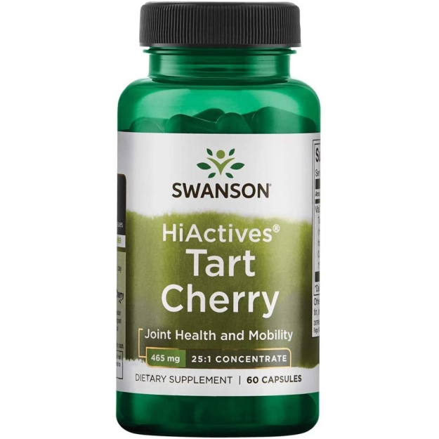 Swanson Hiactives tart cherry 60 капсул - экстракт вишни картинка Swanson Hiactives tart cherry 60 капсул - экстракт вишни фото