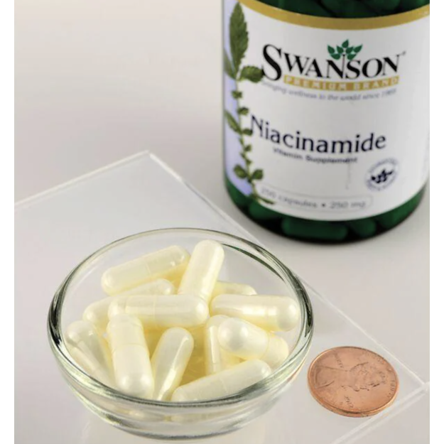 Swanson Niacinamide 250 mg 250 kapsulas bilde Swanson Niacinamide 250 mg 250 kapsulas fotogrāfija