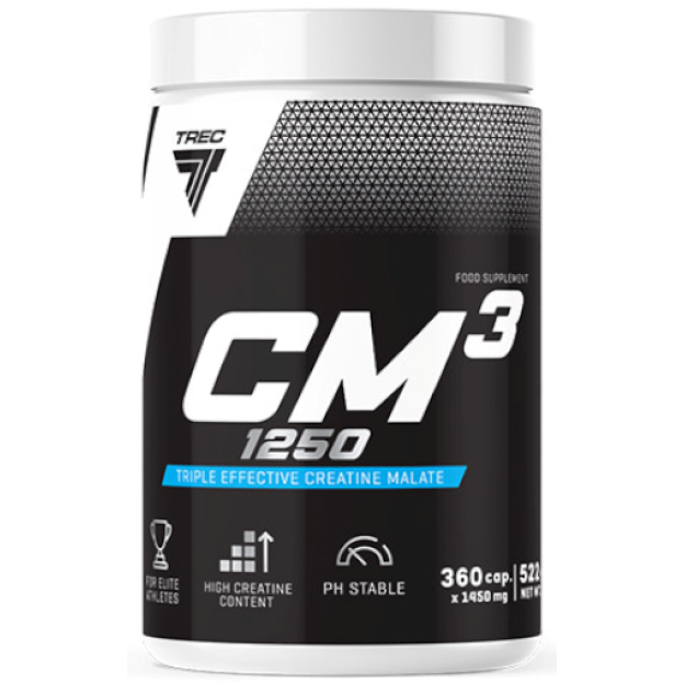 Trec Nutrition CM3 1250 - Tri-kreatīna malāts - 360 kapsulas bilde Trec Nutrition CM3 1250 - Tri-kreatīna malāts - 360 kapsulas fotogrāfija