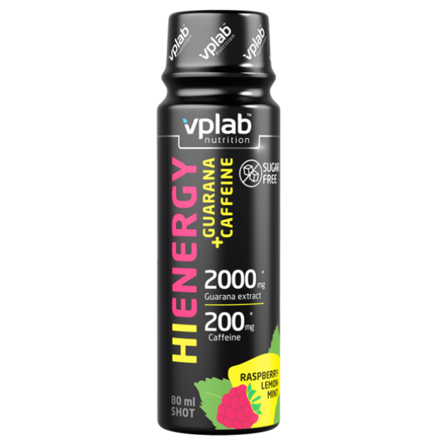 VPLab Nutrition HiEnergy Guarana + Caffeine Shot 80 ml bilde VPLab Nutrition HiEnergy Guarana + Caffeine Shot 80 ml fotogrāfija