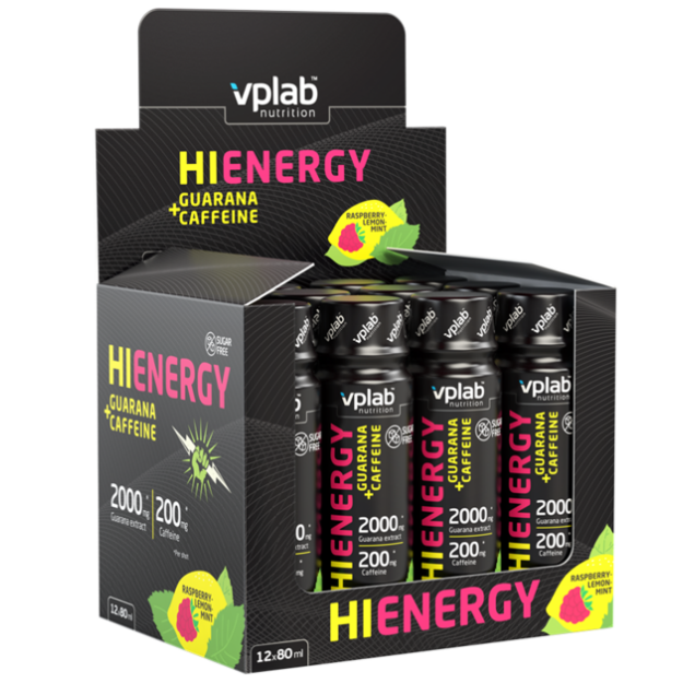 VPLab Nutrition HiEnergy Guarana + Caffeine Shot 80 ml bilde VPLab Nutrition HiEnergy Guarana + Caffeine Shot 80 ml fotogrāfija
