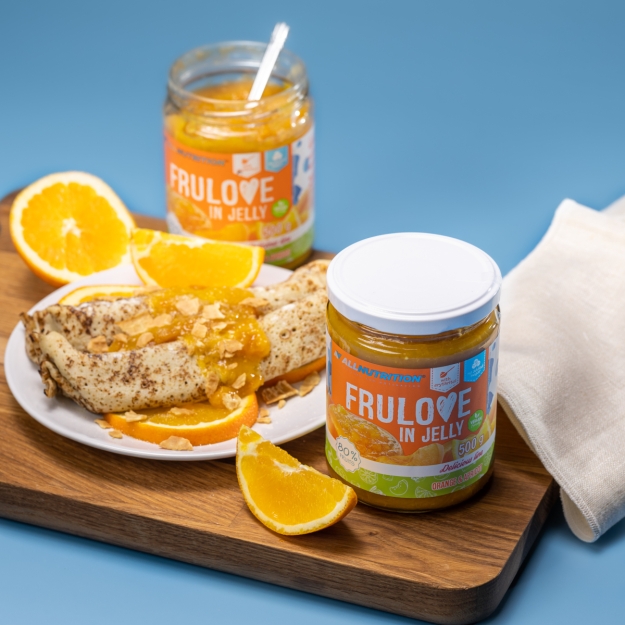 AllNutrition Frulove in Jelly 500 g - Abrikosai ir apelsinai paveikslėlį AllNutrition Frulove in Jelly 500 g - Abrikosai ir apelsinai nuotrauka