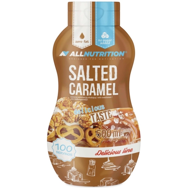 AllNutrition Mērce 500 ml - sālīta karamele bilde AllNutrition Mērce 500 ml - sālīta karamele fotogrāfija