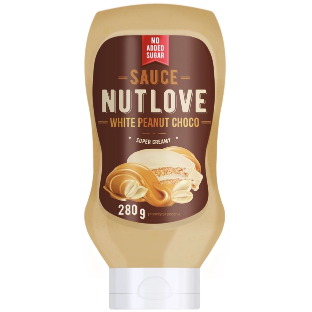 Nutlove Padažas 280 g - baltasis šokoladas su žemės riešutais