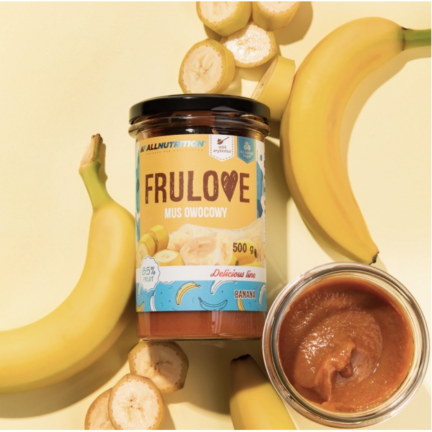 AllNutrition Frulove Vaisių putėsiai 500 g - bananas paveikslėlį AllNutrition Frulove Vaisių putėsiai 500 g - bananas nuotrauka