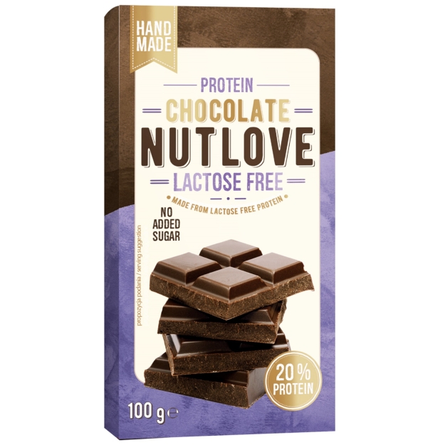 AllNutrition Baltyminis šokoladas (be laktozės) 100 g paveikslėlį AllNutrition Baltyminis šokoladas (be laktozės) 100 g nuotrauka