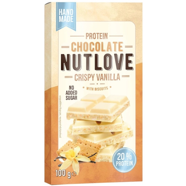 AllNutrition Baltymų šokoladas 100 g - traškios vanilės su sausainiais paveikslėlį AllNutrition Baltymų šokoladas 100 g - traškios vanilės su sausainiais nuotrauka