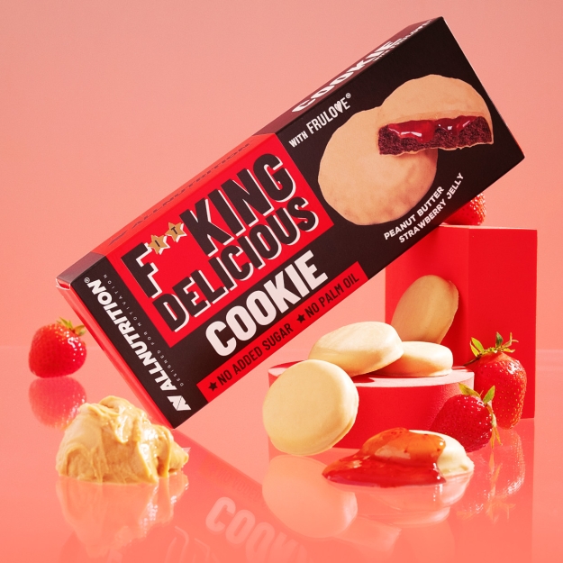 AllNutrition Fitking Delicious Cookie 128 g - Арахисовая паста и клубничное желе картинка AllNutrition Fitking Delicious Cookie 128 g - Арахисовая паста и клубничное желе фото