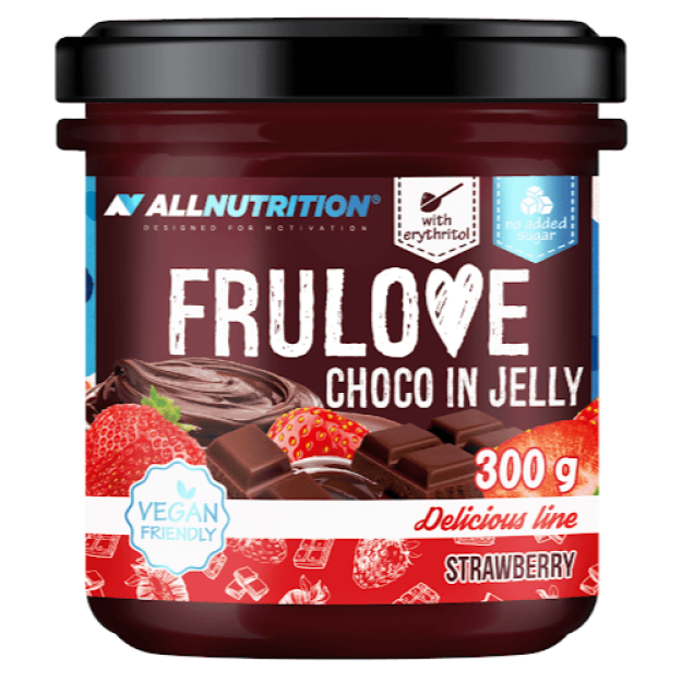 AllNutrition Frulove Choco In Jelly 300 g - Strawberry AllNutrition Frulove Choco In Jelly 300 g - Strawberry