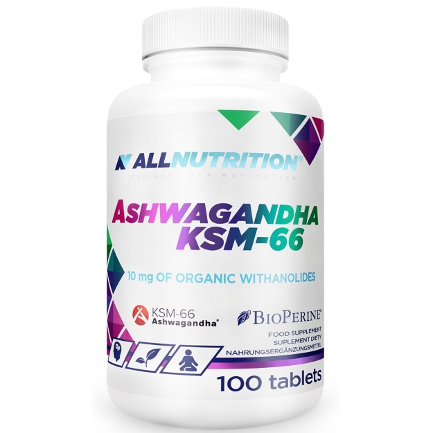 AllNutrition Ashwagandha KSM-66 100 tablečių AllNutrition Ashwagandha KSM-66 100 tablečių