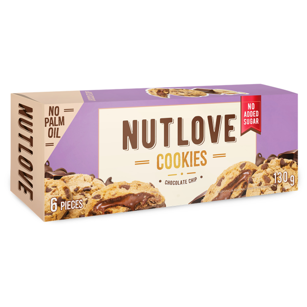 Nutlove Cookies 128 g - Šokolādes gabaliņi