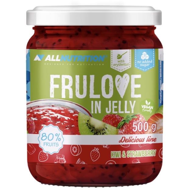 AllNutrition Frulove in Jelly 500 g - kiviai ir braškės paveikslėlį AllNutrition Frulove in Jelly 500 g - kiviai ir braškės nuotrauka