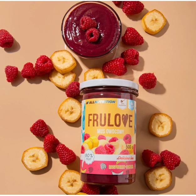 AllNutrition Frulove Fruit Mousse 500 g - Banana and Raspberry AllNutrition Frulove Fruit Mousse 500 g - Banana and Raspberry