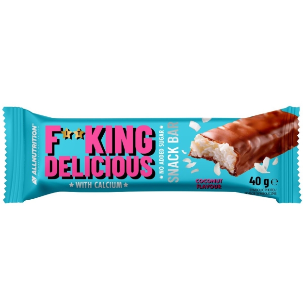 AllNutrition F**KING DELICIOUS Snack BAR 40 g - COCONUT picture AllNutrition F**KING DELICIOUS Snack BAR 40 g - COCONUT photo
