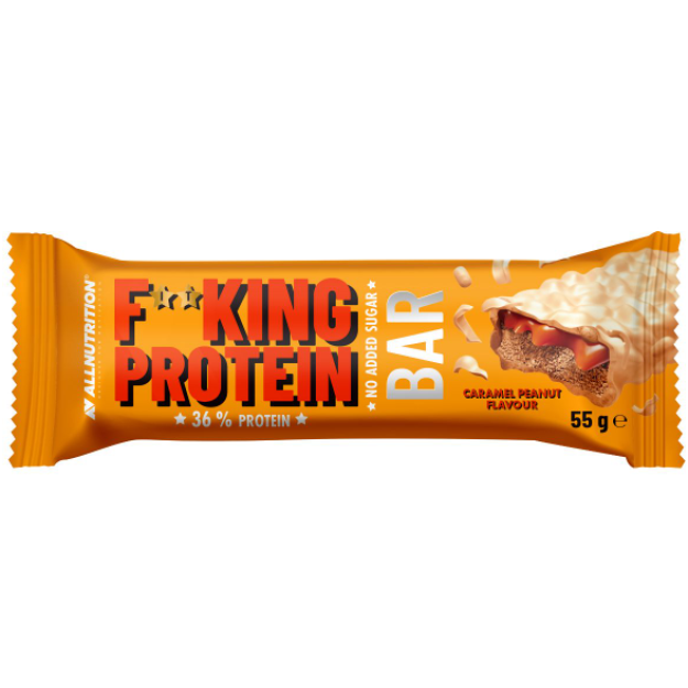 AllNutrition Fitking Delicious Protein bar 55 g, karameļu zemesrieksts fotogrāfija