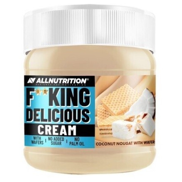 AllNutrition Fitking Delicious Cream 200 г - Кремовый кокос и хрустящие вафли AllNutrition Fitking Delicious Cream 200 г - Кремовый кокос и хрустящие вафли