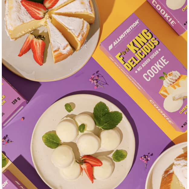 AllNutrition Fitking Delicious Cookie 128 g - biezpienmaizīte AllNutrition Fitking Delicious Cookie 128 g - biezpienmaizīte