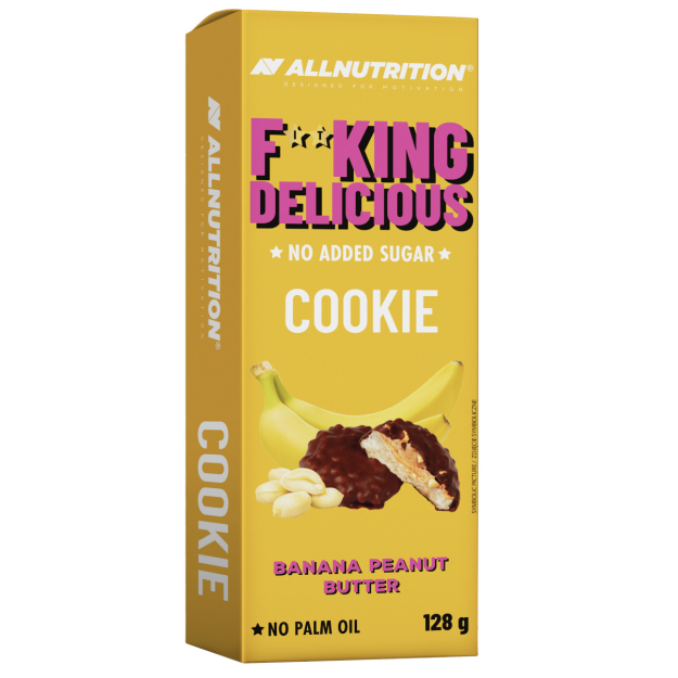 AllNutrition Fitking Delicious Cookie 128 g - Banānu zemesriekstu sviests AllNutrition Fitking Delicious Cookie 128 g - Banānu zemesriekstu sviests