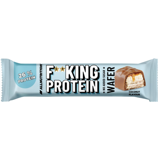 AllNutrition Fitking Olbaltumvielu vafele 37 g - kokosrieksts AllNutrition Fitking Olbaltumvielu vafele 37 g - kokosrieksts