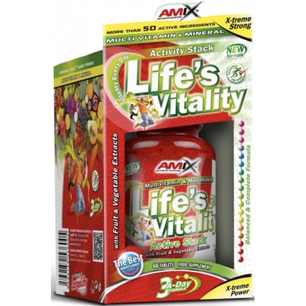 Amix Nutrition Life's Vitality Active Stack 60 tabletes fotogrāfija