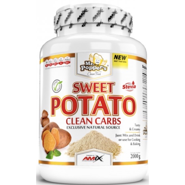 Amix Nutrition Mr.Popper´s - Maguskartul Clean Carbs, Maapähklivõie 1000 g pilt Amix Nutrition Mr.Popper´s - Maguskartul Clean Carbs, Maapähklivõie 1000 g foto