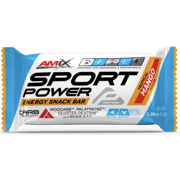 Performance Amix® Sport Power enerģijas uzkodu batoniņš 45 g - tropiskais mango