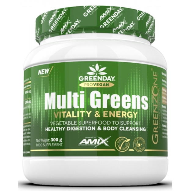 Amix Nutrition ProVegan MultiGreens Vitality Energy 300 g - orange photo