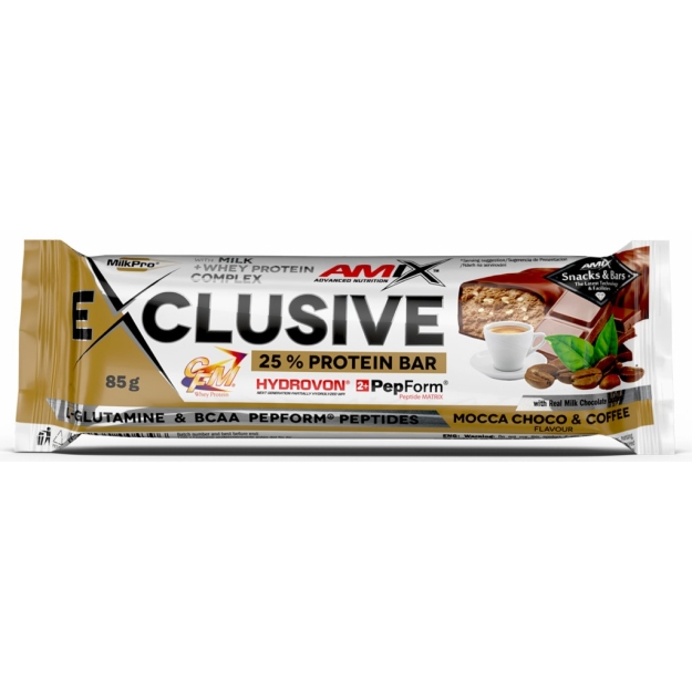 Amix Nutrition Exclusive Protein Bar 85 g - Mocha Choco Kavos
