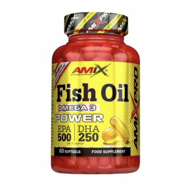Amix Nutrition Žuvų taukai Omega-3 Power 60 gelio kapsulės Amix Nutrition Žuvų taukai Omega-3 Power 60 gelio kapsulės