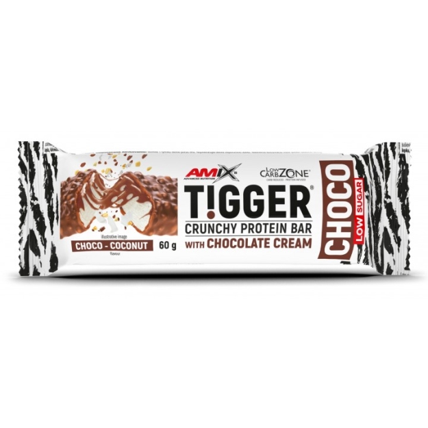 TiggerZero CHOCO valgubatoon 60 g - Šokolaadikookospähkel