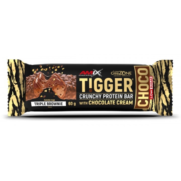 Amix Nutrition TiggerZero CHOCO proteīna batoniņš 60 g - Triple Brownie bilde Amix Nutrition TiggerZero CHOCO proteīna batoniņš 60 g - Triple Brownie fotogrāfija
