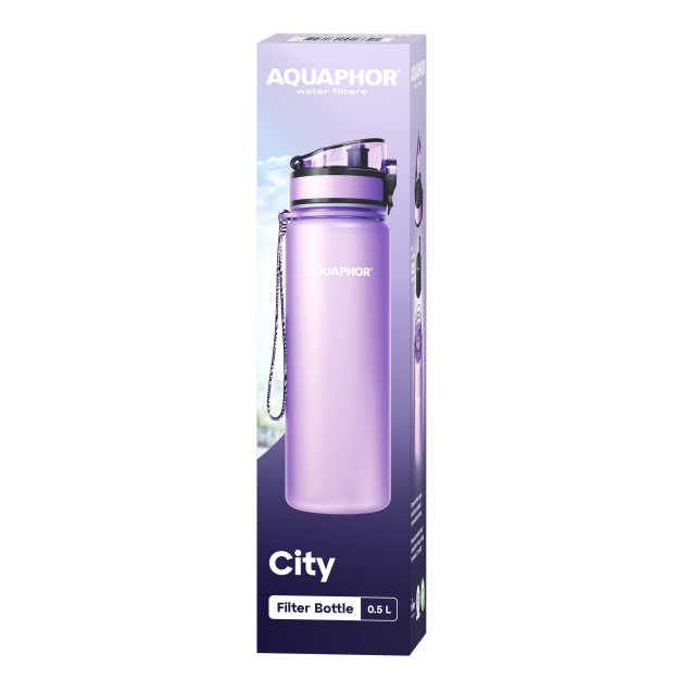 Aquaphor Butelis su City filtru 500 ml - Levandų Aquaphor Butelis su City filtru 500 ml - Levandų