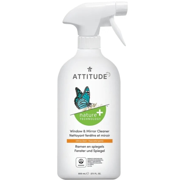 Attitude Logu un spoguļu tīrīšanas līdzeklis 800 ml - citrusaugļi Attitude Logu un spoguļu tīrīšanas līdzeklis 800 ml - citrusaugļi