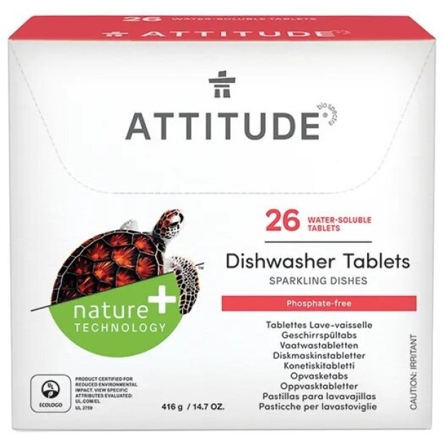 Attitude Таблетки для посудомоечной машины 26 шт Attitude Таблетки для посудомоечной машины 26 шт
