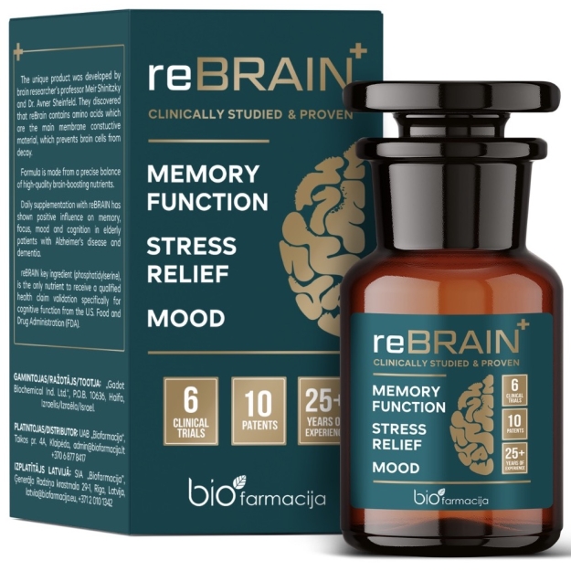 BioFarmacija ReBrain + mälufunktsioon, stressi leevendamine, meeleolu N60 pilt BioFarmacija ReBrain + mälufunktsioon, stressi leevendamine, meeleolu N60 foto