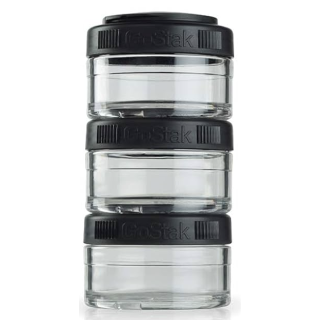 Blender Bottle Go Stak 3 x 60 ml - Juodas Blender Bottle Go Stak 3 x 60 ml - Juodas