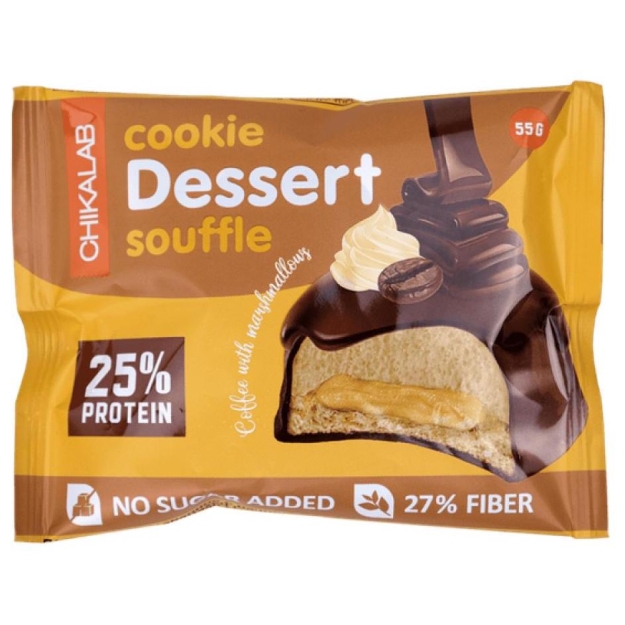 Bombbar ChikaLab Dessert Cookie Souffle 55 g - Coffee with marshmallows Bombbar ChikaLab Dessert Cookie Souffle 55 g - Coffee with marshmallows