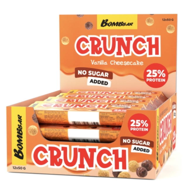 Bombbar Crunch proteinibatoon 50 g, vanilla pilt Bombbar Crunch proteinibatoon 50 g, vanilla foto