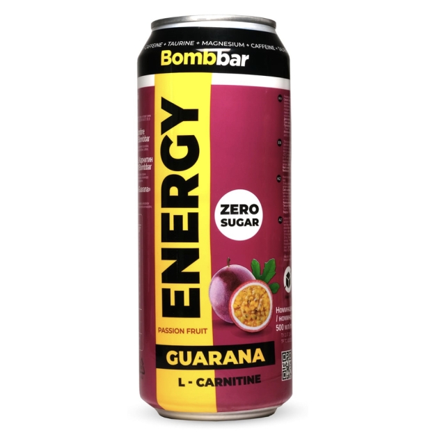 Bombbar Energy Drink 500 ml - Pasifloras augļi bilde Bombbar Energy Drink 500 ml - Pasifloras augļi fotogrāfija
