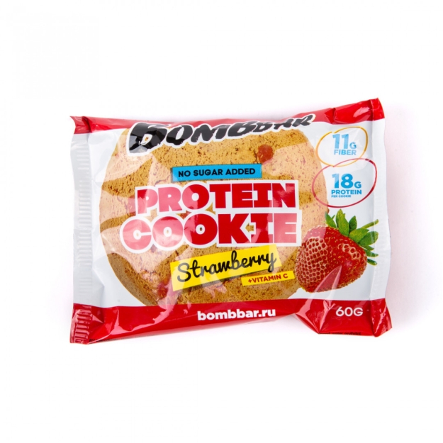 Bombbar Proteiiniküpsis 60g, strawberry picture Bombbar Proteiiniküpsis 60g, strawberry photo