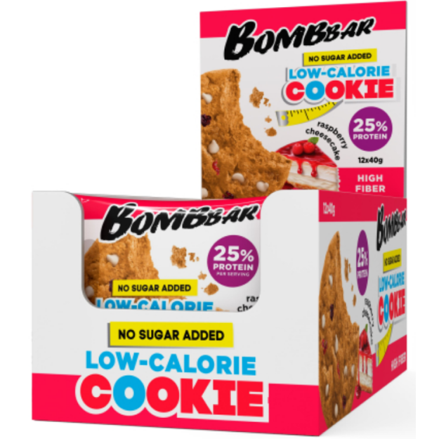 Bombbar Proteiiniküpsis 40 g - Vaarika Juustukook pilt Bombbar Proteiiniküpsis 40 g - Vaarika Juustukook foto