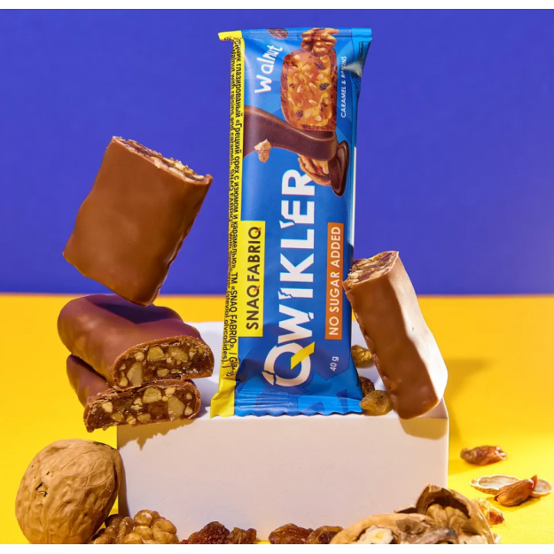 Bombbar Qwikler 35 g - Walnut with raisins and caramel Bombbar Qwikler 35 g - Walnut with raisins and caramel