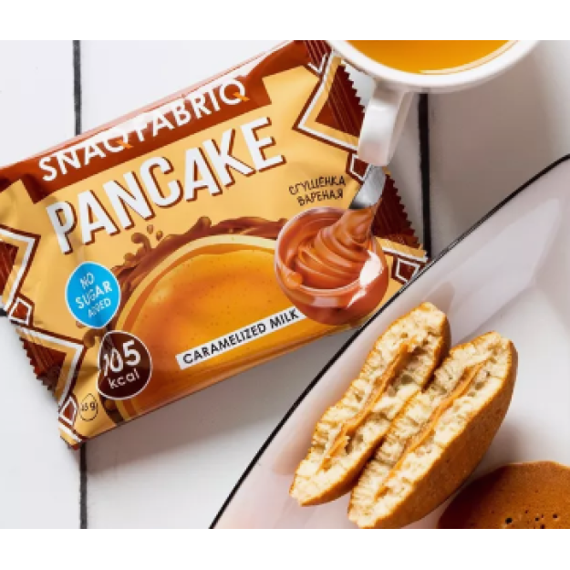Bombbar Snaq Pancakes 45 g - Вареное сгущенное молоко Bombbar Snaq Pancakes 45 g - Вареное сгущенное молоко